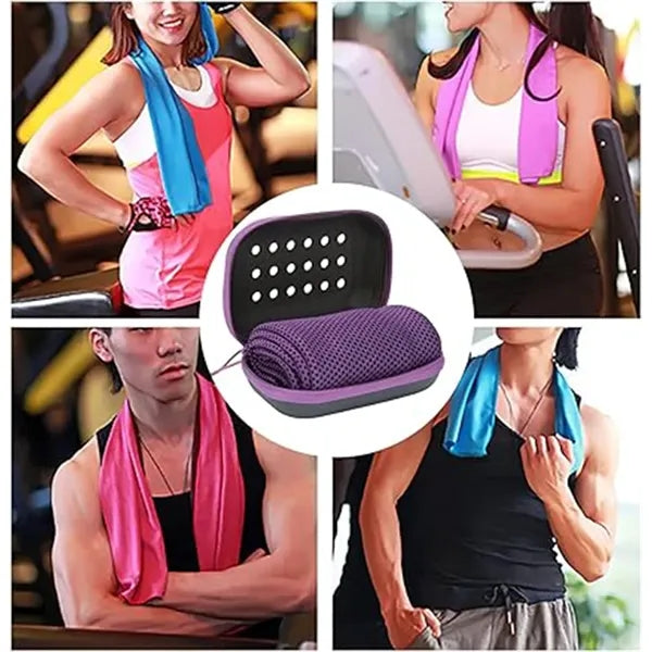 Cooling Sports Towel With Case For Fitness And Outdoors