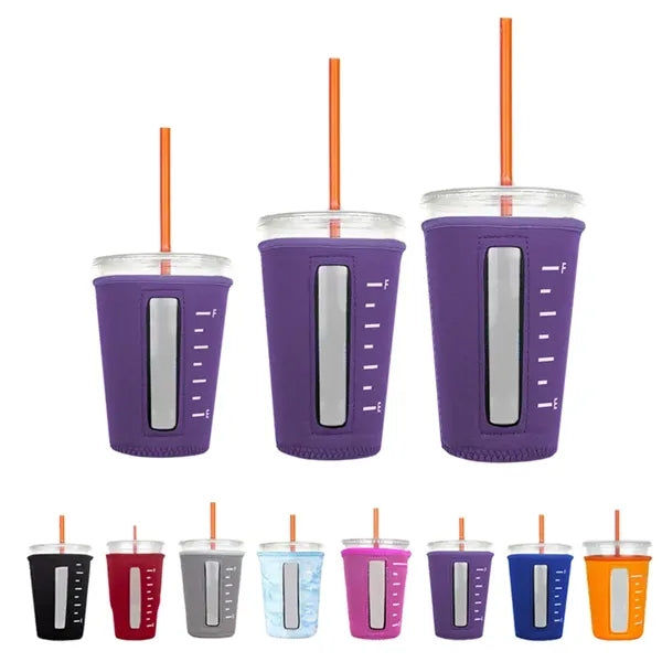 16oz Neoprene Insulated Iced Coffee Cup Sleeve