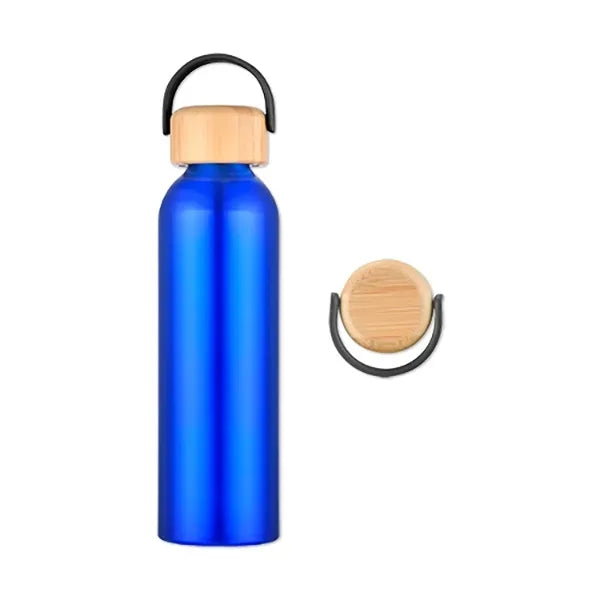 24 Oz. 100% Recycled Aluminum Bottle with Bamboo Lid