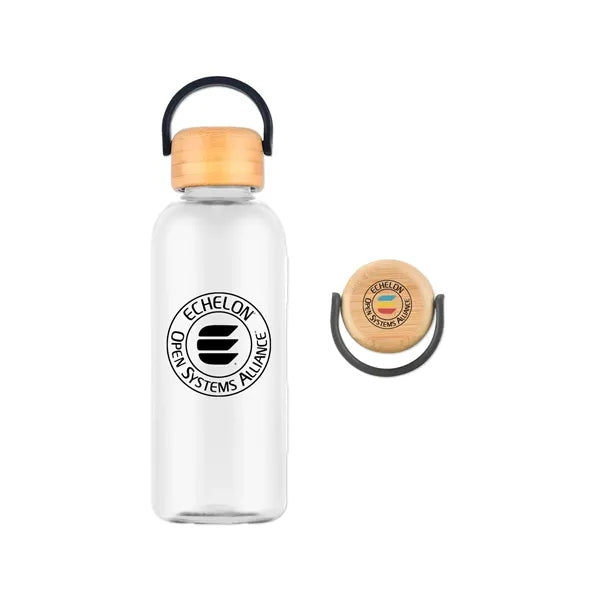 21 Oz. RPET Water Bottle with Bamboo Lid