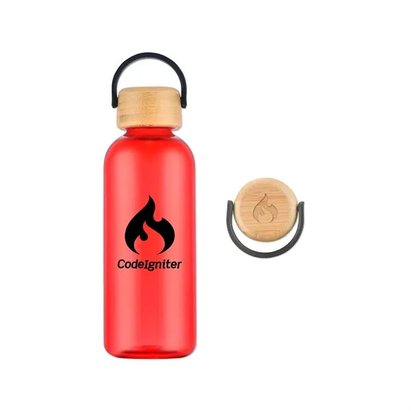 21 Oz. RPET Water Bottle with Bamboo Lid