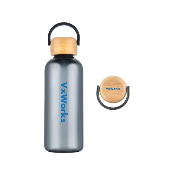 21 Oz. RPET Water Bottle with Bamboo Lid
