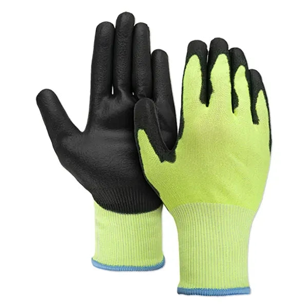Hi-Viz Cut Resistant A4 Palm Dipped Gloves