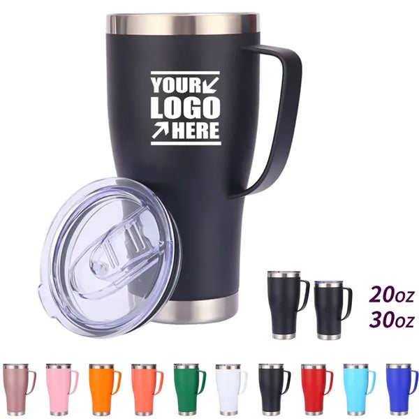 30oz Stainless Steel Tumbler with Handle