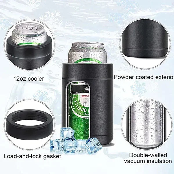 Insulated 12oz Stainless Steel Bottle Beer Cola Can Cooler