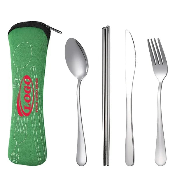 Outdoor Portable Stainless Steel Cutlery Set