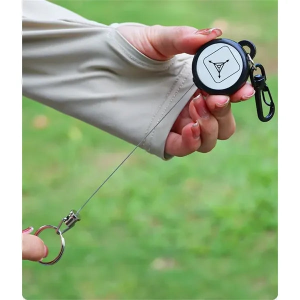 Retractable Steel Cable Keychain