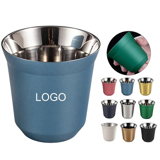 Colorful Double-Wall Stainless Steel Coffee Cup
