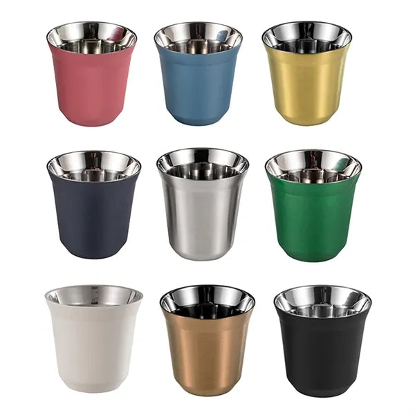 Colorful Double-Wall Stainless Steel Coffee Cup