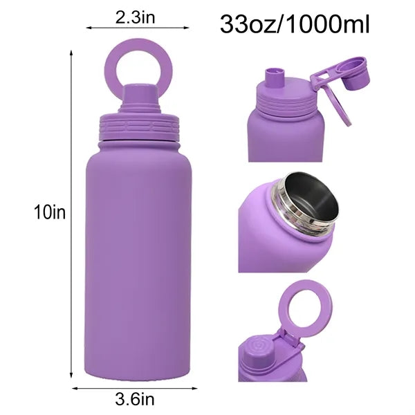 1L Insulated Water Bottle with Phone Holder