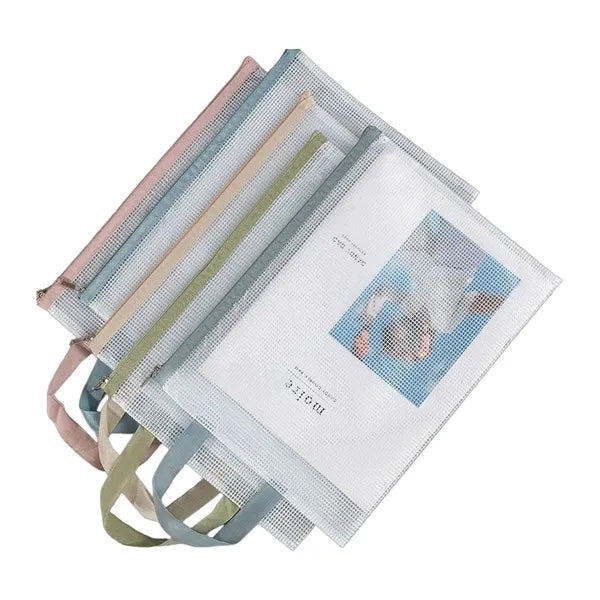 Pvc Mesh Handheld Zipper Bag