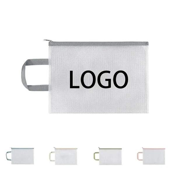 Pvc Mesh Handheld Zipper Bag