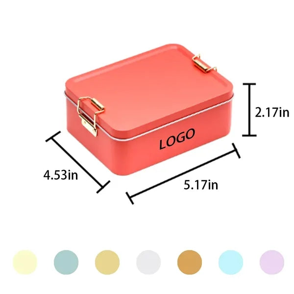 Colorful Rectangle Storage Tin Box