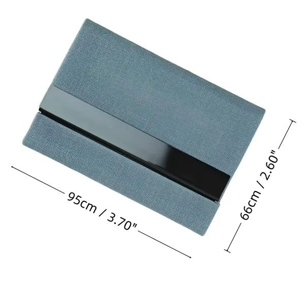 Stainless Steel Fabric Card Holder Metal Business Case