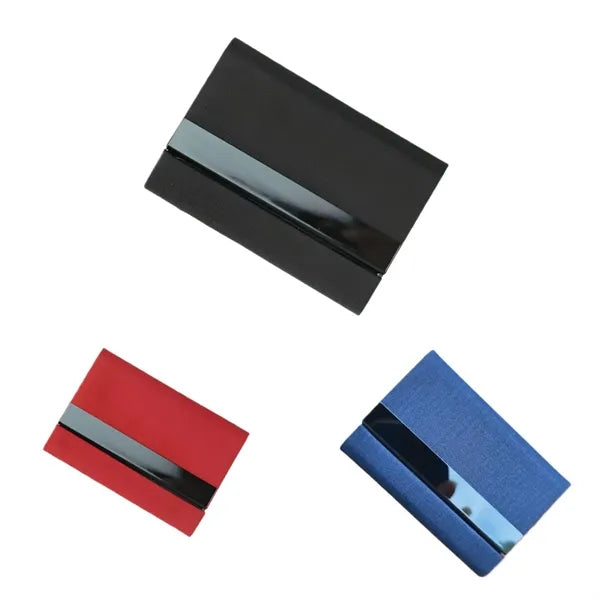 Stainless Steel Fabric Card Holder Metal Business Case