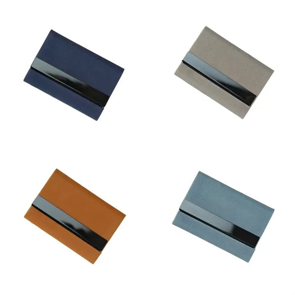 Stainless Steel Fabric Card Holder Metal Business Case