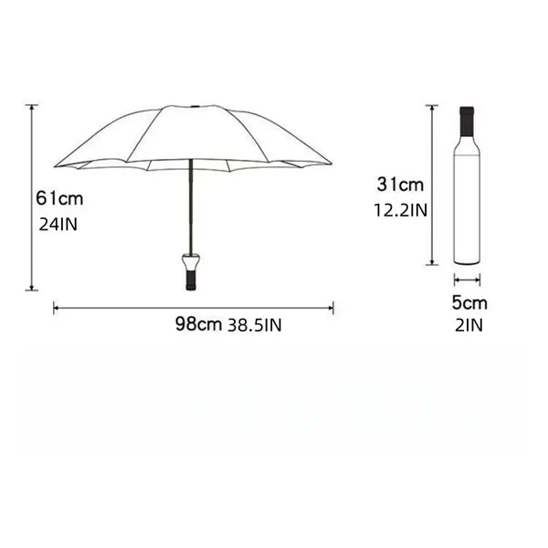 Creative Bottle Folding Umbrella Gift Idea
