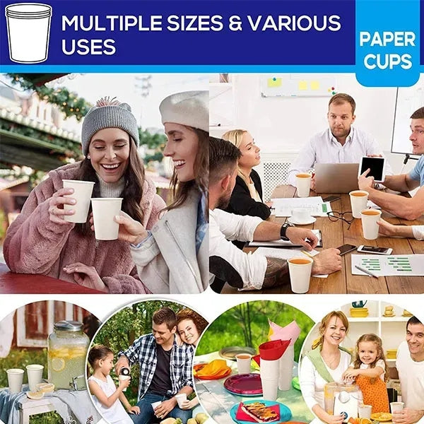 Printed Picnic Coffee 7oz Disposable Paper Cup