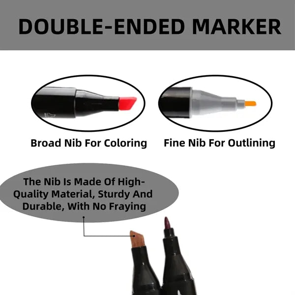 48 Color Double Ended Marker Pen Set
