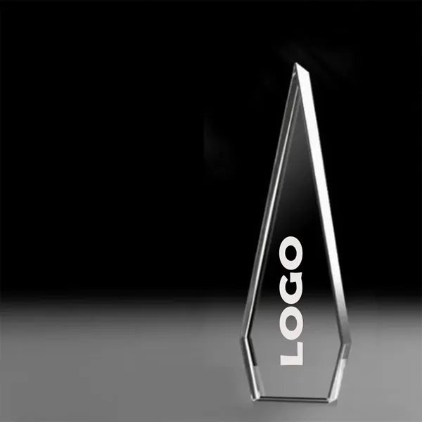 Elegant Diamond-Shaped Crystal Award Plaque