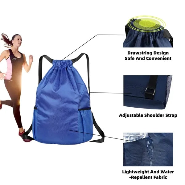 Sports Drawstring Backpack Gym Bag