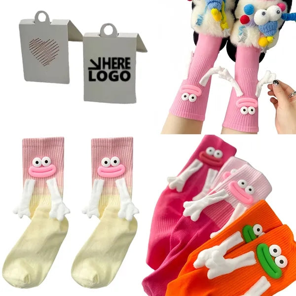 Cute Candy Ugly Big Mouth Magnetic Mid Calf Socks