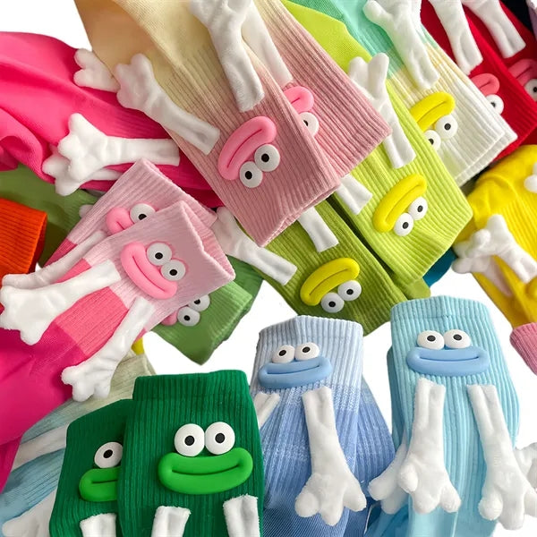Cute Candy Ugly Big Mouth Magnetic Mid Calf Socks