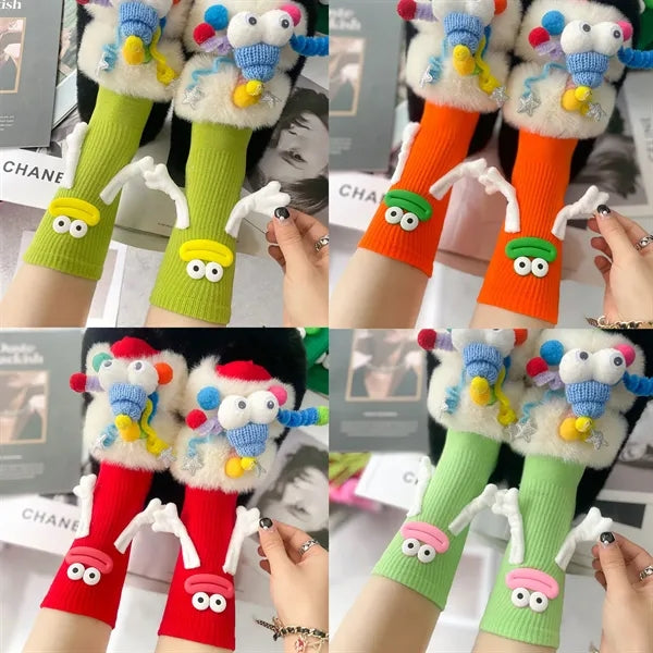 Cute Candy Ugly Big Mouth Magnetic Mid Calf Socks