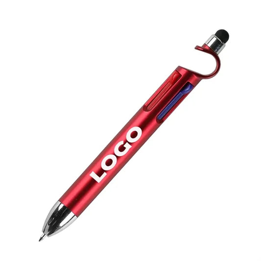 Multi-Color 4-In-1 Ballpoint Pen With Touchscreen Stylus
