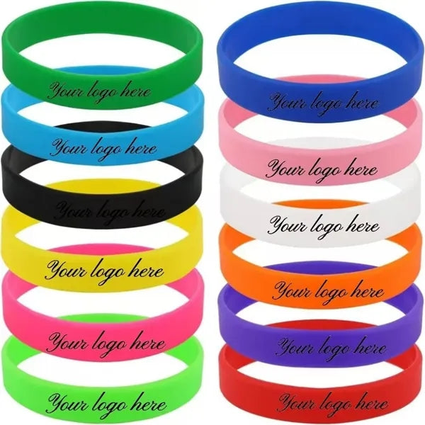 Silicone Wrist Bands, Assorted Color Rubber Bracelet Kit