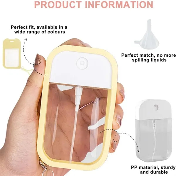 Portable Silicone-Sleeved 50ml Spray Bottle