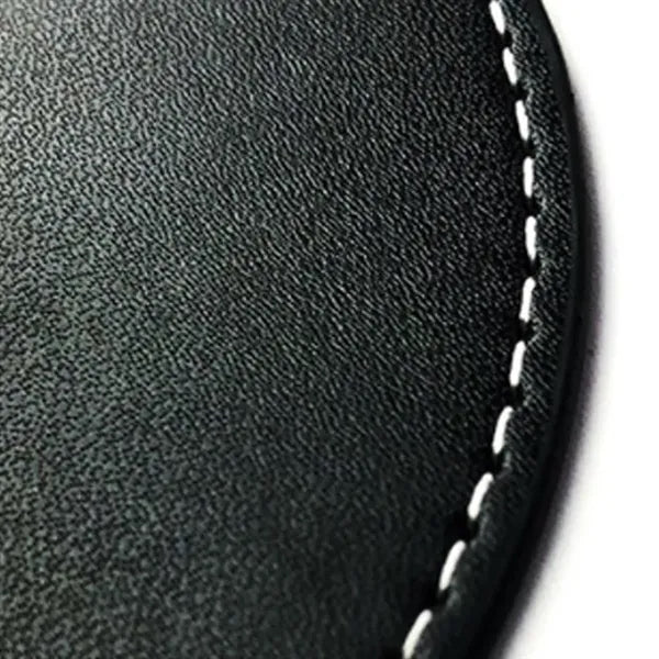 Round Heat-Resistant Stain-Resistant Leather Coaster Set