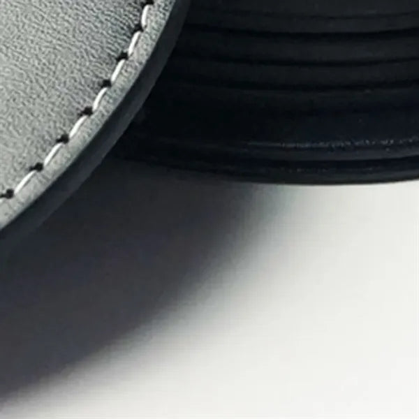 Round Heat-Resistant Stain-Resistant Leather Coaster Set