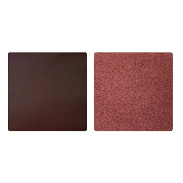 Round Heat-Resistant Stain-Resistant Leather Coaster Set