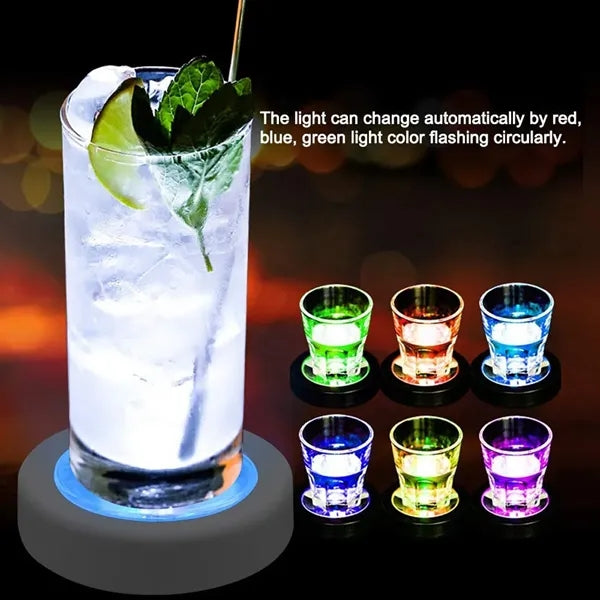 Luminous Wine Glass Coaster Gravity Sensing Saves Power