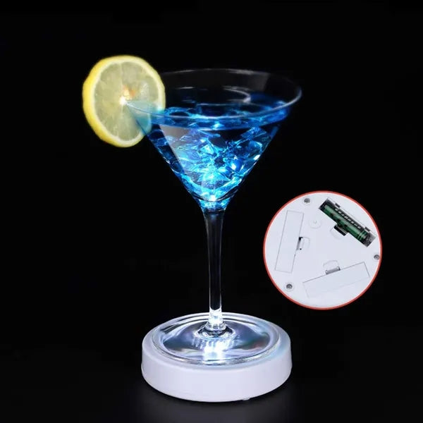 Luminous Wine Glass Coaster Gravity Sensing Saves Power