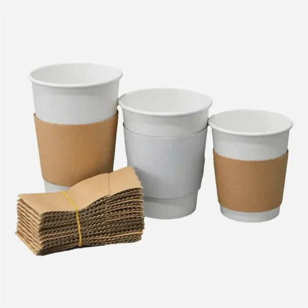 Full color custom printed thick paper coffee sleeves
