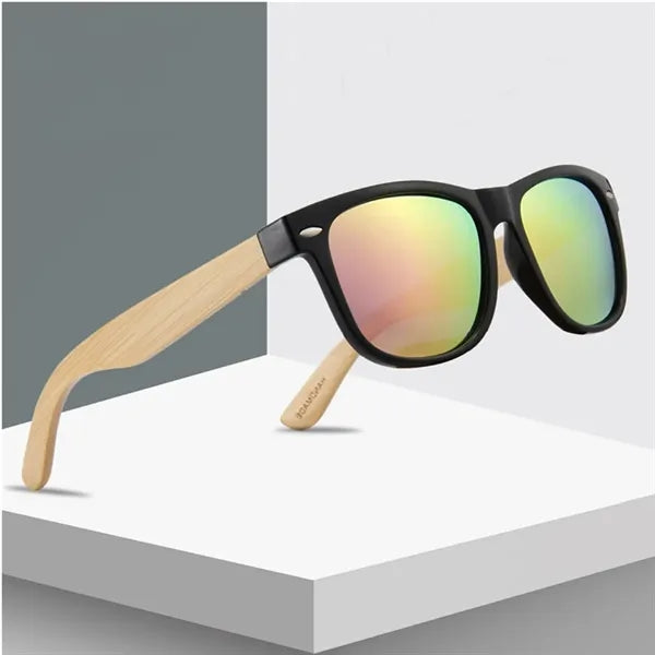 Polarized Retro Bamboo Wood Sunglasses for Men and Women