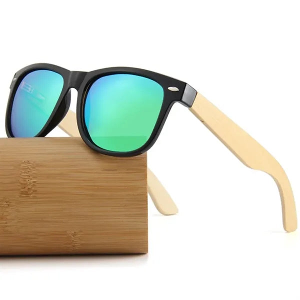 Polarized Retro Bamboo Wood Sunglasses for Men and Women