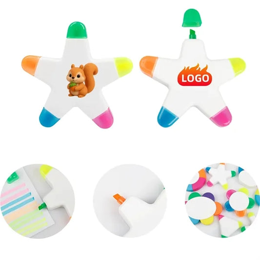 Star Shape 5 Color Highlighter Marker