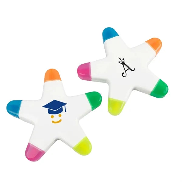 Star Shape 5 Color Highlighter Marker