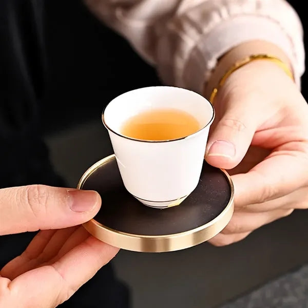 Paulownia Wood Tea Coasters Are Heat-Insulating Stackable