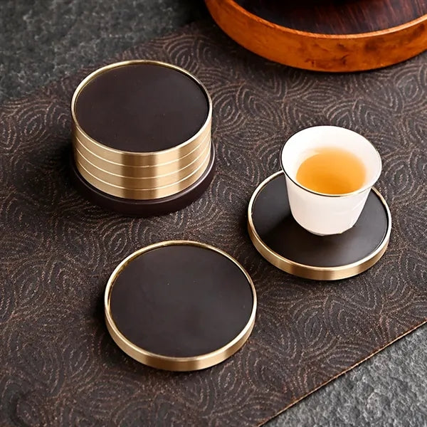 Paulownia Wood Tea Coasters Are Heat-Insulating Stackable