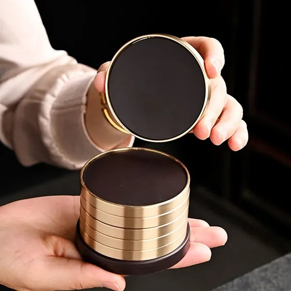 Paulownia Wood Tea Coasters Are Heat-Insulating Stackable
