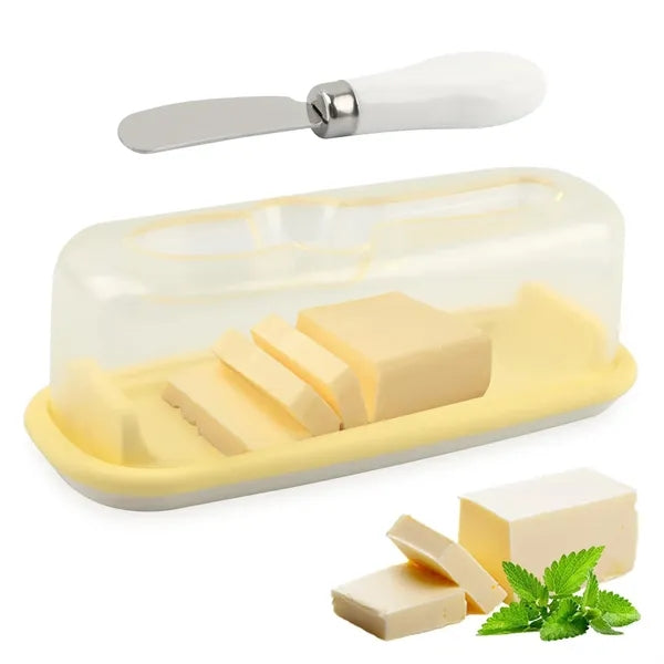 Airtight Butter Dish with Lid & Knife