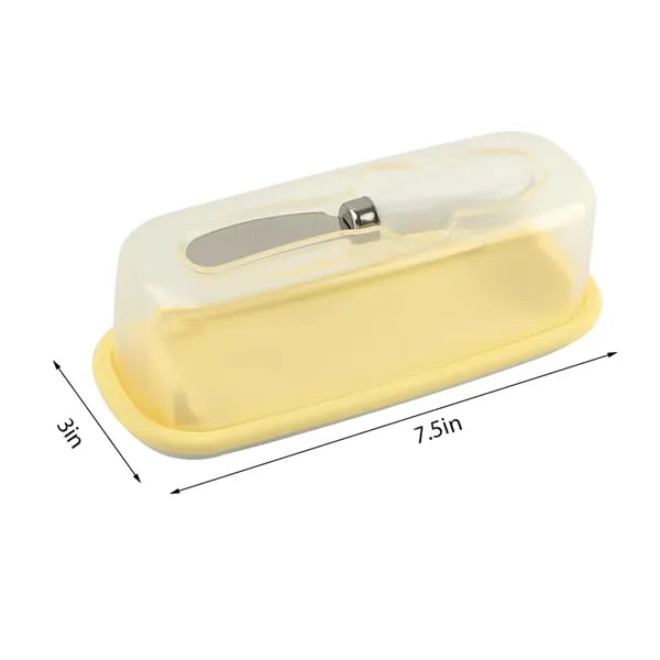 Airtight Butter Dish with Lid & Knife