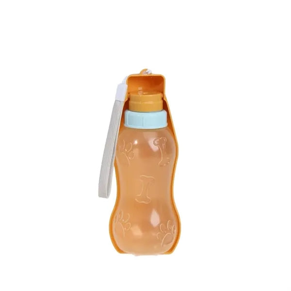12OZ Outdoor Wide-Mouthed Pet Water Bottle With Lanyard