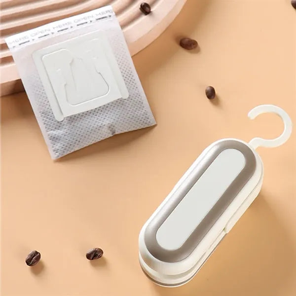 Small Two-In-One Sealing Machine With Cutter Rechargeable