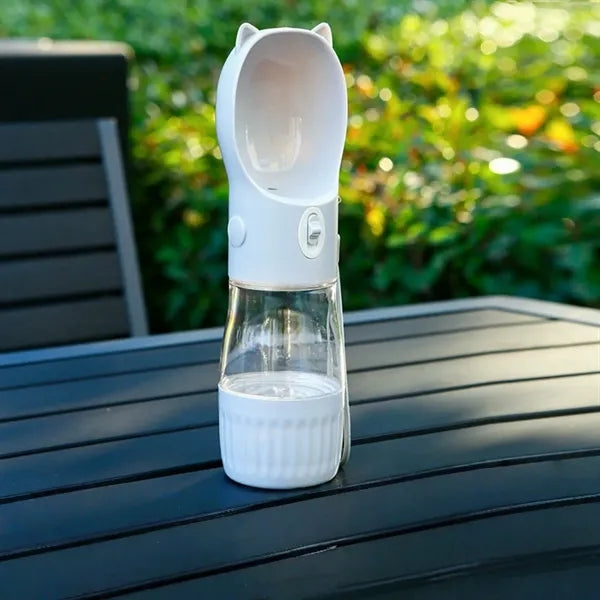 2 in 1 Pet Water And Food Bottle With Lanyard