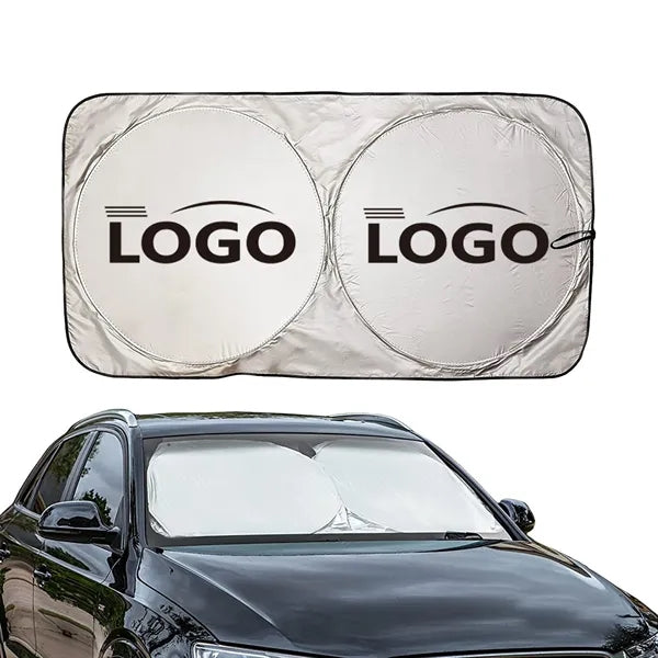 Car Windshield Sunshade: Foldable with Storage Pocket